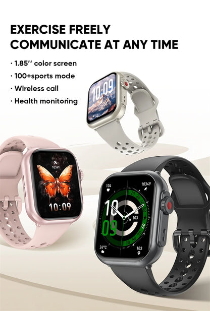 2025 Nuovo per Huawei Xiaomi Smart Watch Uomini Donne 1.85 pollici HD AMOLED Full Touch Screen IP68 Impermeabile Bluetooth Chiamata SmartWatch.