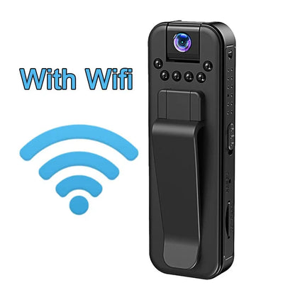 Mini telecamera portatile WiFi HD 1080P, piccolo videoregistratore digitale, bodycam della polizia, visione notturna a infrarossi, videocamera in miniatura 2025