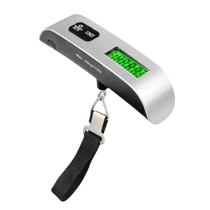 BILANCIA Scala portatile Display LCD digitale 110lb/ 50kg bagaglio elettronico appeso valigia viaggio pesi bagagli strumenti di equilibrio di peso