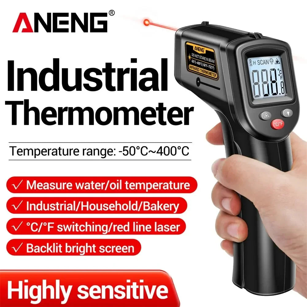 ANENG TH201 Celsius Display digitale termometro a infrarossi altamente sensibile senza contatto temperatura misurazione pistola igrometro