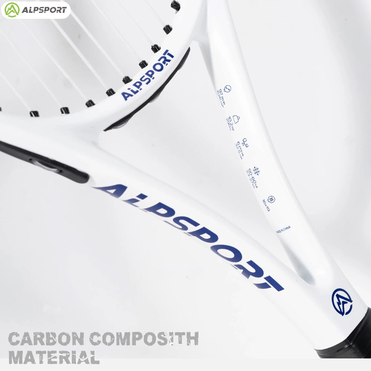 ALPSPORT Racchetta da tennis in fibra di carbonio T800 18K Racchetta professionale con borsa Racchetta da allenamento leggera per adulti Uomini Donne