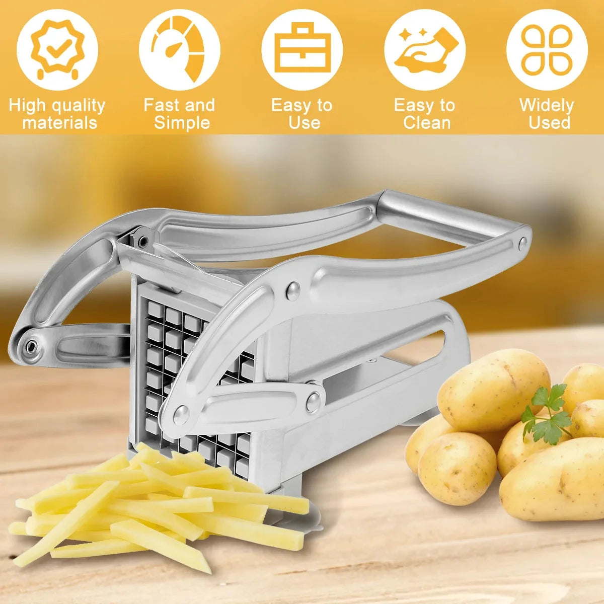 1 tagliapatate manuale in acciaio inossidabile, affettapatate, tagliapatate, tritacarne, tagliapatate, macchine utensili