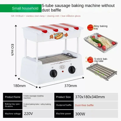 new Multifunction Roast Sausage Machine Small  Grilled Sausage Machine  Hot Dog Machine Hot Dog Cart Steamed Vermicelli Roll