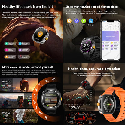 Novità 2025 per Samsung Galaxy Watch 7 Ultra GPS NFC Smart Watch da uomo 1,43" AMOLED con display sempre IP68 BT Call Sports Smartwatch