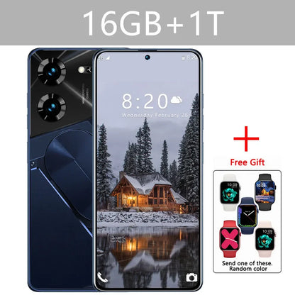 Cellulari Pova 5 Pro Originale 5G Smartphone 7.3HD Dual Sim Smart Mobile Phones 6800mAh Android 13 GPS Versione globale Telefono cellulare