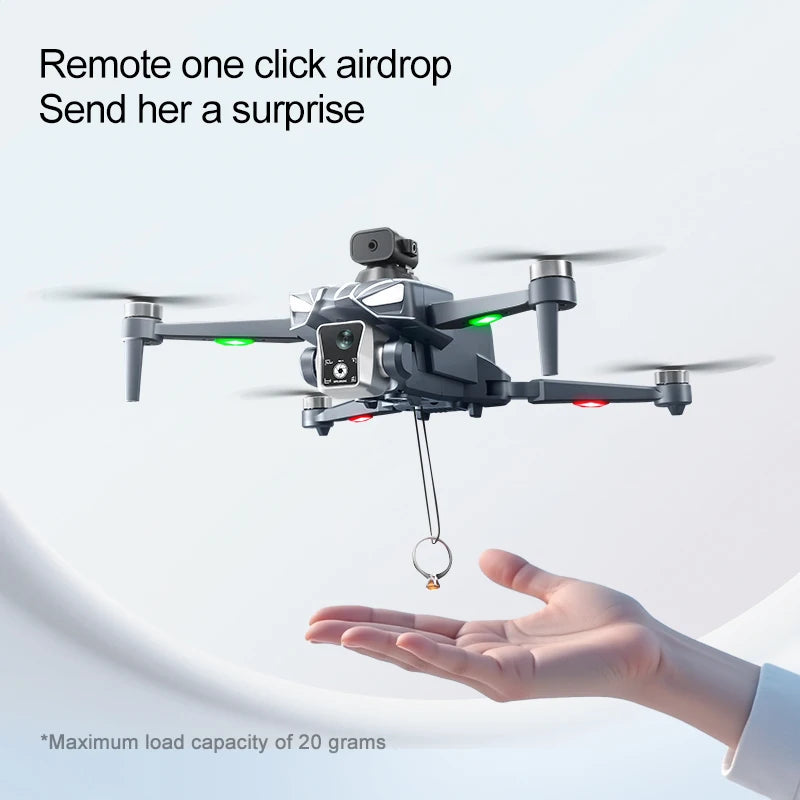 K18 Max 4,5 pollici grande schermo Drone 360° Laser per evitare ostacoli Posizionamento GPS Flusso ottico Dispositivo di lancio aereo RC Drone Giocattolo