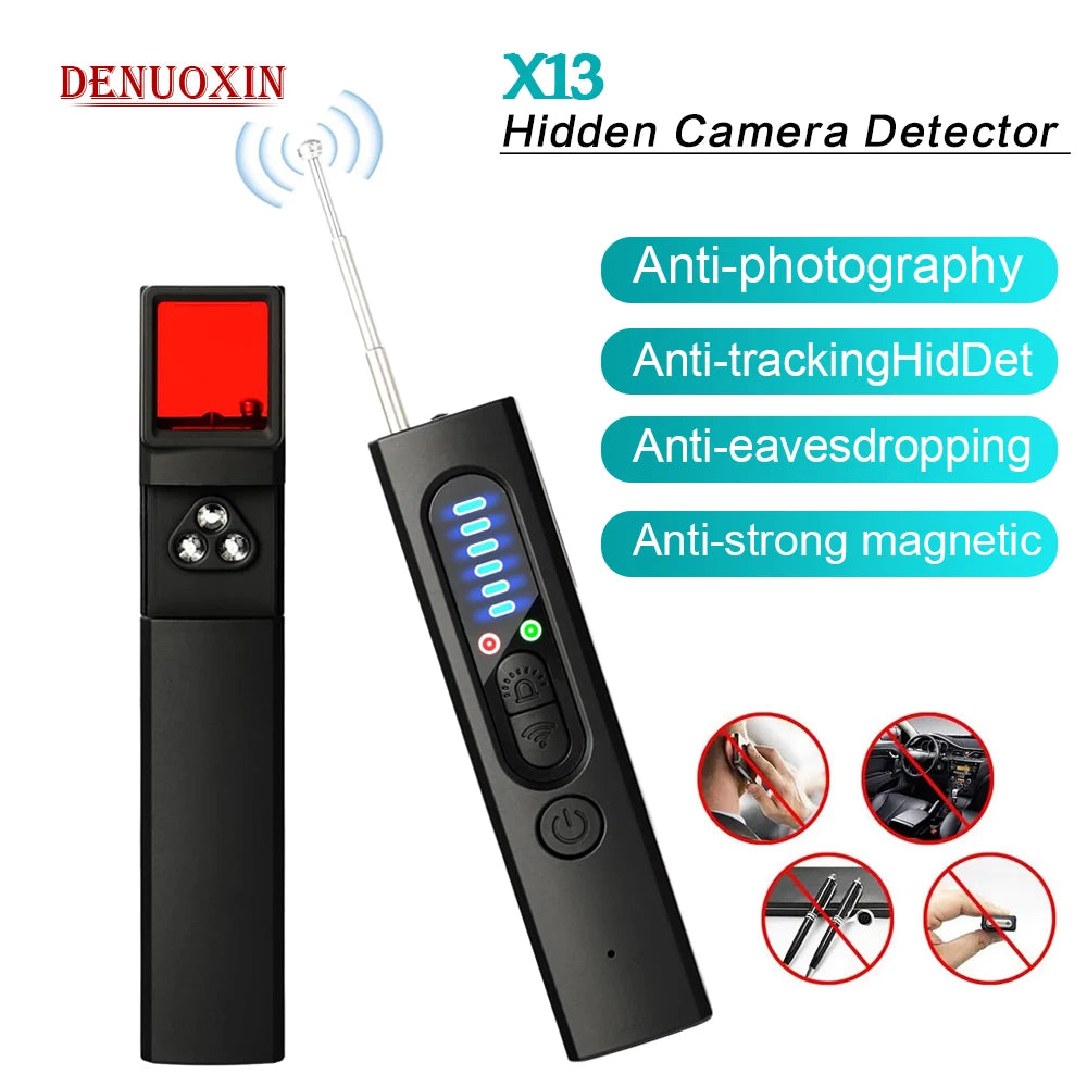X13 Anti Spy Hidden Camera Rivelatore Anti-Spy GPS Tracker Dispositivo di ascolto Bug RF Wireless Signal Scanner per l'hotel Ufficio Viaggio