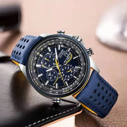 CITIZEN Blue Angel I Generazione Orologio da uomo al quarzo Nightlight Sky Eagle Blue Angel Luce Kinetic Energy Men’s Watch AT8020