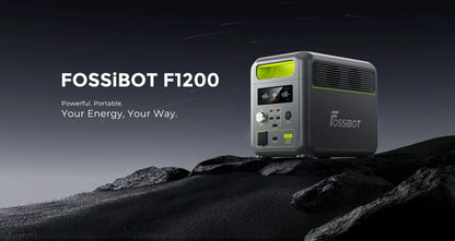 Centrale elettrica portatile leggera Fossibot F1200, batteria LiFePO4 da 1024 Wh, generatore solare da 1200 W, backup domestico, campeggio all'aperto, alimentazione mobile