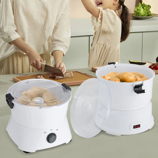 Potato Peeler Electric, Large Capacity Peeler with Stainless Steel Blades for Kitchens Restaurant Fast Food Shops