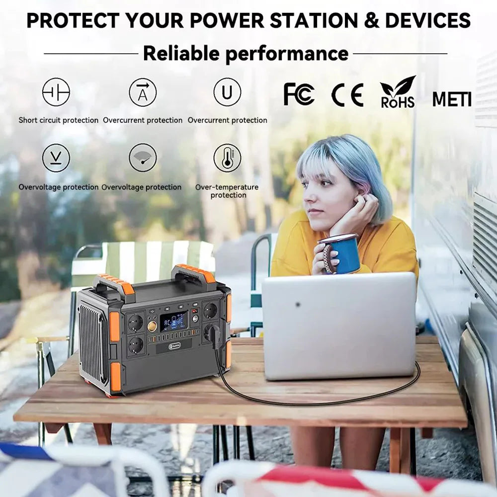 Flashfish F132 1000w centrale elettrica portatile, 1041.6Wh/327600mAh LiFePo4 batteria solare generatore, uscita CA 230 V, 19 uscite