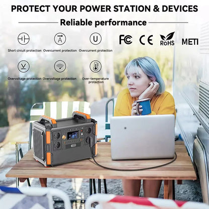 Flashfish F132 1000w centrale elettrica portatile, 1041.6Wh/327600mAh LiFePo4 batteria solare generatore, uscita CA 230 V, 19 uscite