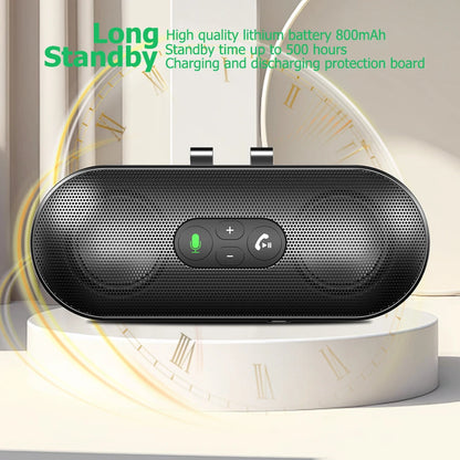 Kit Bluetooth 5.4 per auto vivavoce 6W, vivavoce solare, altoparlante, lettore MP3, ricevitore musicale wireless con assistente vocale