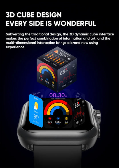 2025 Nuovo per Huawei Xiaomi Smart Watch Uomini Donne 1.85 pollici HD AMOLED Full Touch Screen IP68 Impermeabile Bluetooth Chiamata SmartWatch.