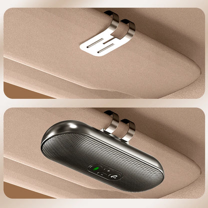 Kit Bluetooth 5.4 per auto vivavoce 6W, vivavoce solare, altoparlante, lettore MP3, ricevitore musicale wireless con assistente vocale