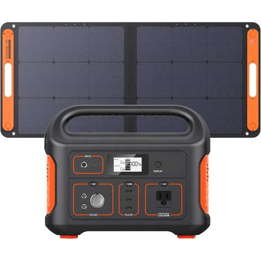 Solar Generator Explorer 500, 518Wh Portable Power Station Mobile Lithium Battery Pack with 1xSolarSaga 100 for RV Road