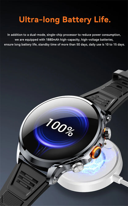 5G/4G Full Network Smart Watch 680*680 HD AMOLED 1100mah Video Call 500W Camera 8GB+128GB RAM GPS NFC WIFI Google APP Smartwatch