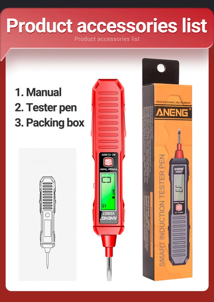 ANENG VD807 Una parola di induzione portatile 50/ 60Hz Smart Tester penna elettrica NCV sensore AC 12-300V senza contatto filo rivelatore strumenti