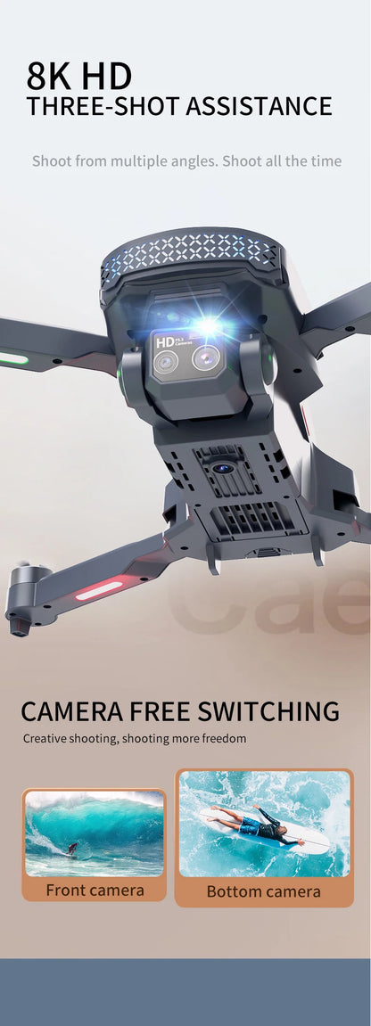 DWI Nuovo con telecomando a schermo D25-PRO MAX Drone GPS 5G WIFI 8k HD Telecamera professionale Droni FPV RC Quadcopter Elicottero