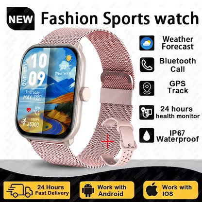 New Series 5 Watch5 Uomini Smart Watch Pressione sanguigna Ossigeno del sangue Frequenza cardiaca AI Voce Bluetooth Chiamata Donne SmartWatch per Xiaomi