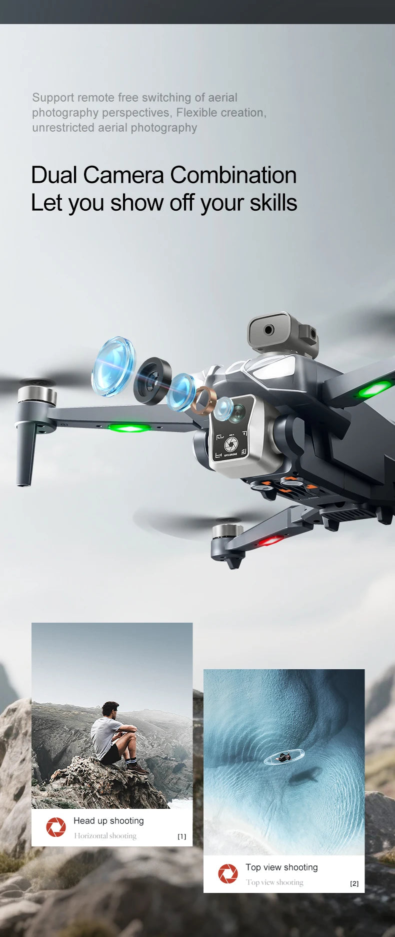 K18 Max 4,5 pollici grande schermo Drone 360° Laser per evitare ostacoli Posizionamento GPS Flusso ottico Dispositivo di lancio aereo RC Drone Giocattolo