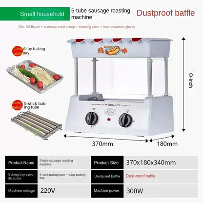 new Multifunction Roast Sausage Machine Small  Grilled Sausage Machine  Hot Dog Machine Hot Dog Cart Steamed Vermicelli Roll