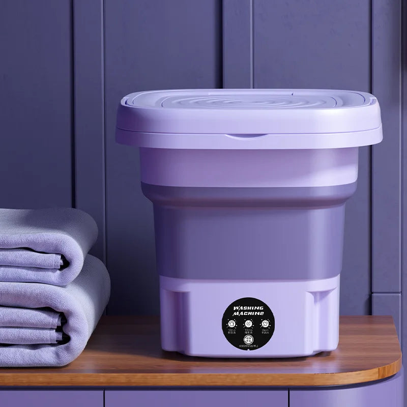 8L Piccola lavatrice pieghevole portatile con asciugatrice per calze Biancheria intima
