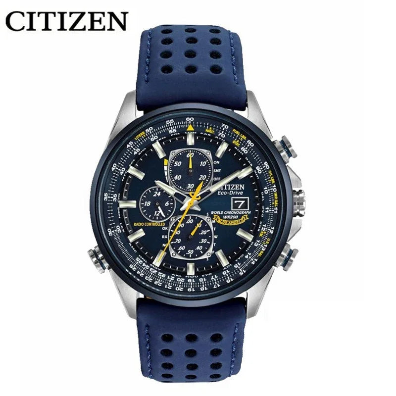 CITIZEN Blue Angel I Generazione Orologio da uomo al quarzo Nightlight Sky Eagle Blue Angel Luce Kinetic Energy Men’s Watch AT8020