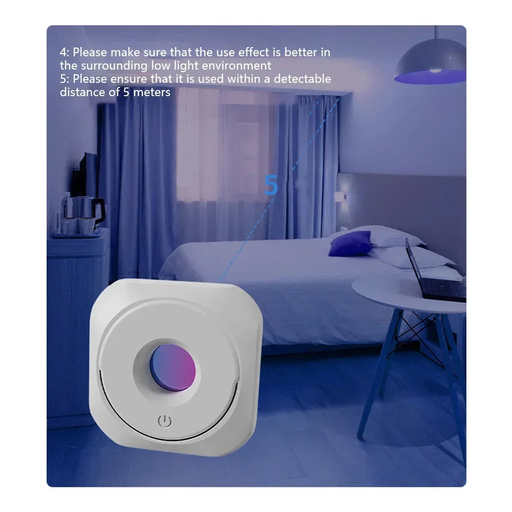 Mini rivelatore della macchina fotografica per la macchina fotografica nascosta portatile Pinhole Lens Detect Gadget Anti-Peeping protezione di sicurezza Candid Detector