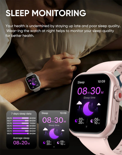 2025 Nuovo per Huawei Xiaomi Smart Watch Uomini Donne 1.85 pollici HD AMOLED Full Touch Screen IP68 Impermeabile Bluetooth Chiamata SmartWatch.