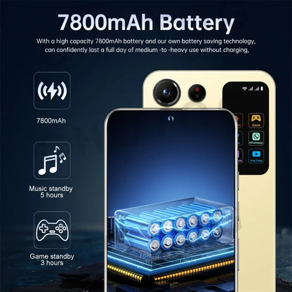 Cellulari 2025 SMS 25 Ultra 5G Smartphone originale 7.3HD Dual SIM 108MP Telefono cellulare Android versione globale 7800mAh Telefoni cellulari