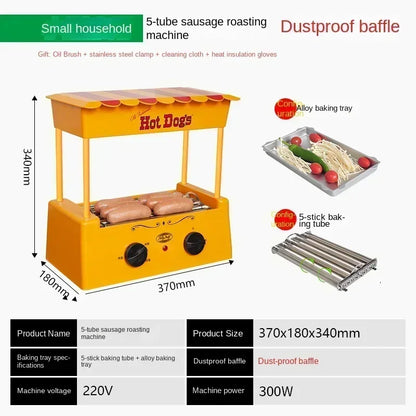 new Multifunction Roast Sausage Machine Small  Grilled Sausage Machine  Hot Dog Machine Hot Dog Cart Steamed Vermicelli Roll