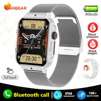2024 Nuovo uomo militare all'aperto 1.95 Smart Watch uomini bluetooth chiamata smartwatch uomini per android ios ip68 impermeabile ftiness orologi