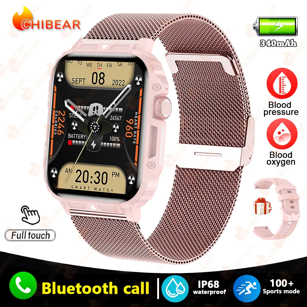 2024 Nuovo uomo militare all'aperto 1.95 Smart Watch uomini bluetooth chiamata smartwatch uomini per android ios ip68 impermeabile ftiness orologi