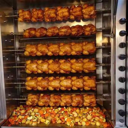 Commercial Chicken Rotisserie Oven - Stainless Steel Gas/Electric Roaster for Restaurants, 15 Chickens Capacity (Hot Sale)