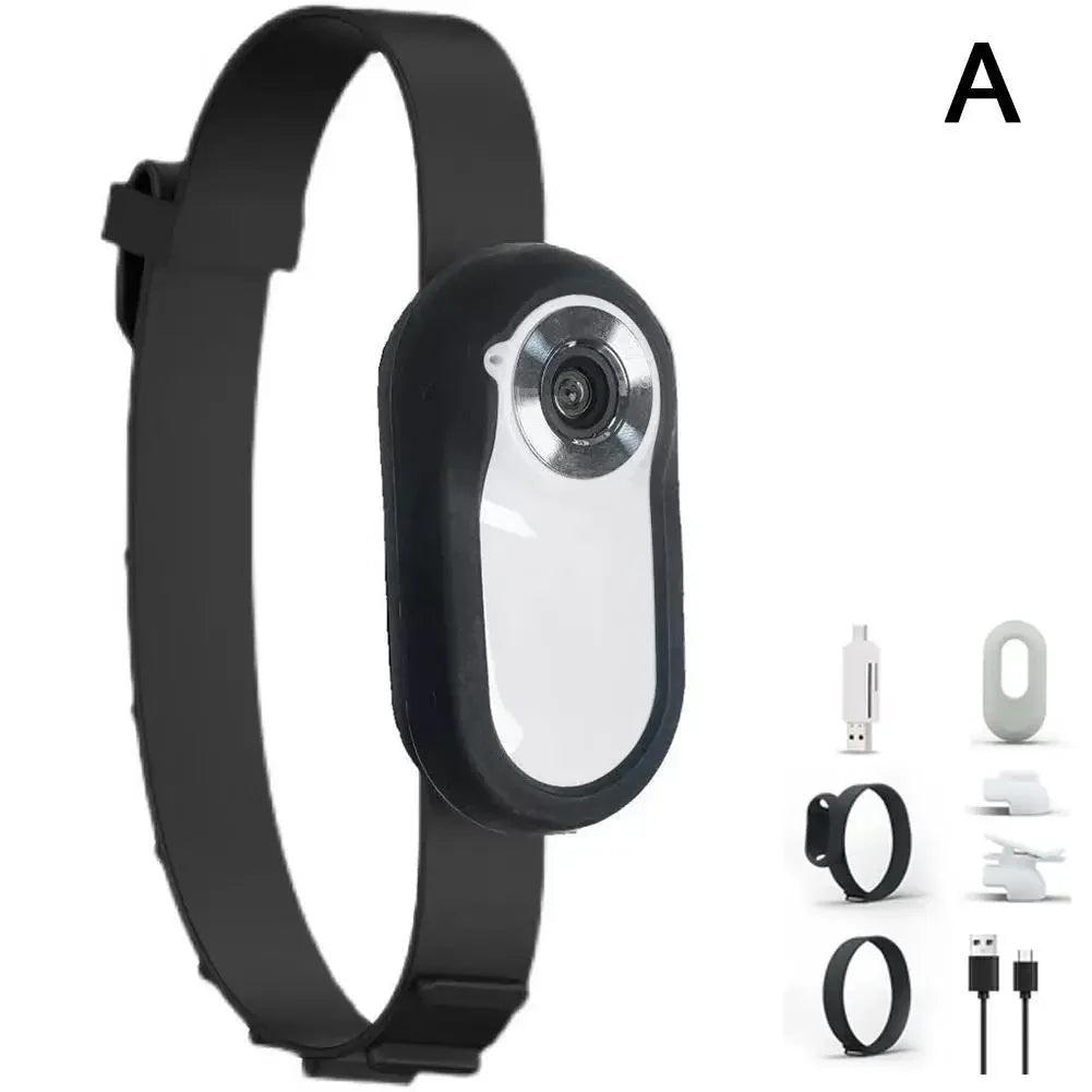 Telecamera da collare per cani e gatti con movimento video, mini telecamera per la registrazione del corpo, collare wireless per interni/esterni X6O5