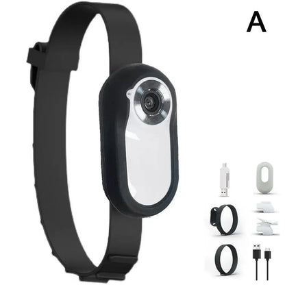 Telecamera da collare per cani e gatti con movimento video, mini telecamera per la registrazione del corpo, collare wireless per interni/esterni X6O5
