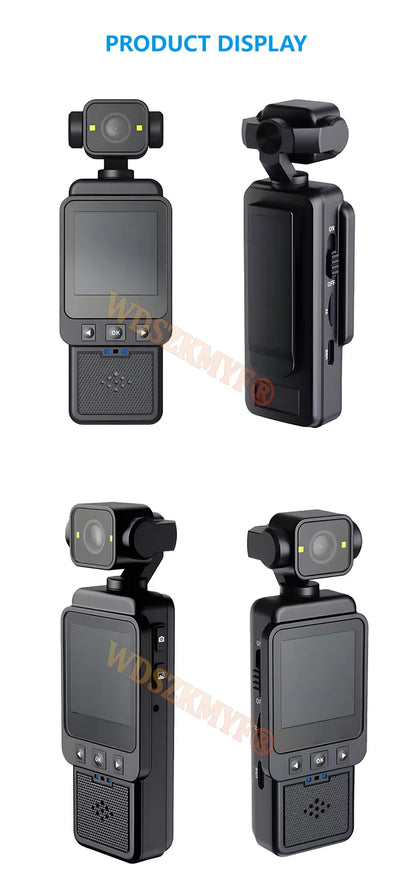 FHD 1080P Wifi Fotocamera Video digitale Outdoor Sports Camera Mini DV Portatile portatile per l'applicazione della legge Registratore a 360 gradi Obiettivo girevole
