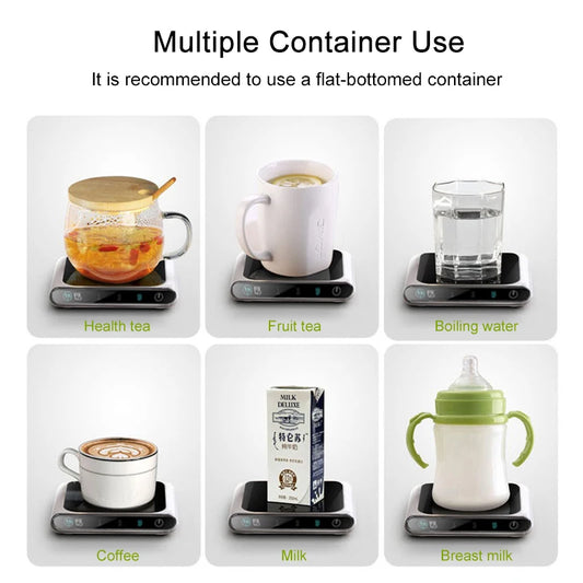 RISCALDA TAZZE E BICCHIERI Riscaldamento Coaster 3 ingranaggi 100 o C latte tè scaldabagni tazza di acqua per l'ufficio a casa scrivania riscaldamento pad