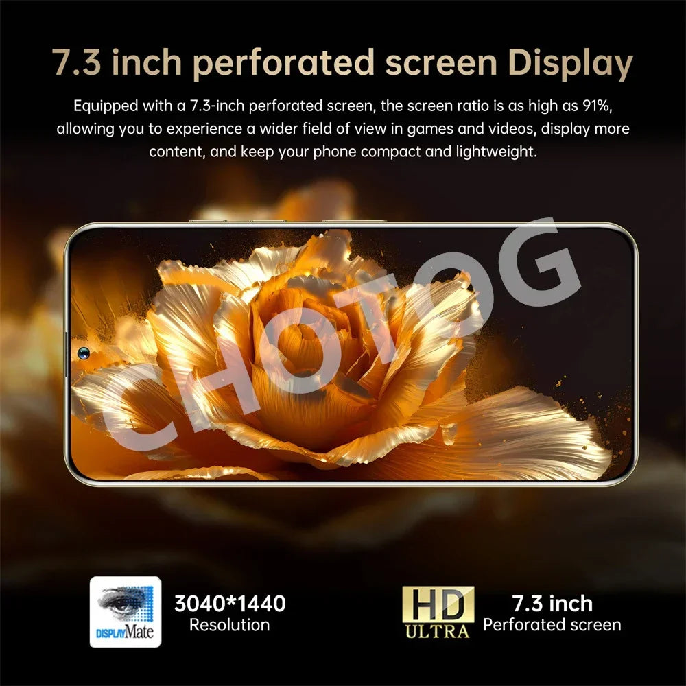 S+ 25 Versione ultra globale originale 7.3HD telefoni cellulari 4G 5G dual sim card cellulare android 14 smartphone 7800mAh cellulare