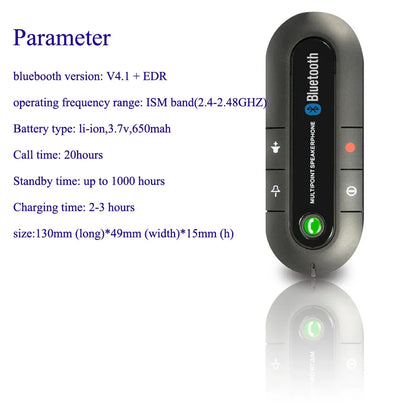 Kit telefono vivavoce Bluetooth per auto KMIND Altoparlante vivavoce wireless Altoparlante Lettore musicale MP3 Adattatore ricevitore audio per auto
