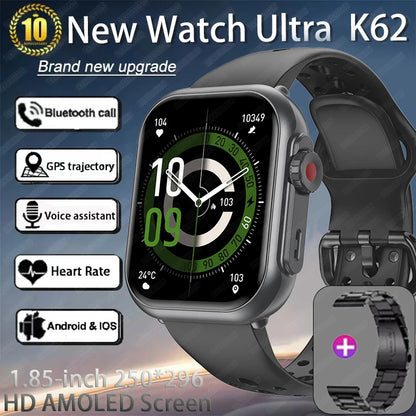 2025 Nuovo per Huawei Xiaomi Smart Watch Uomini Donne 1.85 pollici HD AMOLED Full Touch Screen IP68 Impermeabile Bluetooth Chiamata SmartWatch.