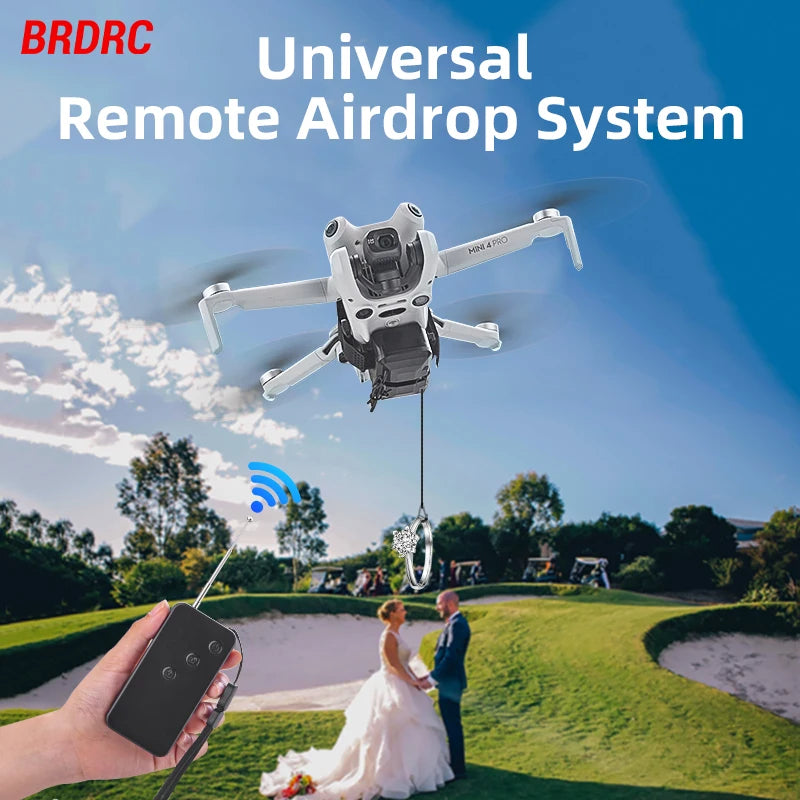 Airdrop System per DJI Avata 2/Mini 4 Pro/Air 3/Mini 3 Pro/Mavic 3 Pro/Mavic Pro Drone Lanciatore Pesca Salvataggio Invia regalo