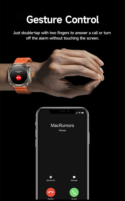 Novità 2025 per Samsung Galaxy Watch 7 Ultra GPS NFC Smart Watch da uomo 1,43" AMOLED con display sempre IP68 BT Call Sports Smartwatch