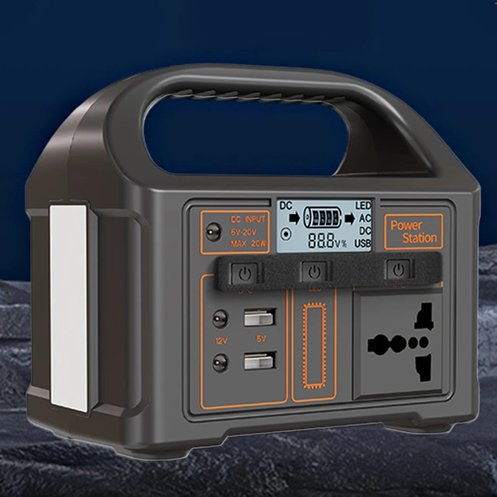 100W portatile Solar Power Station 110 V/ 220 V generatore di energia 24000mAh all'aperto Camping Power Bank Display a LED per avventura di viaggio