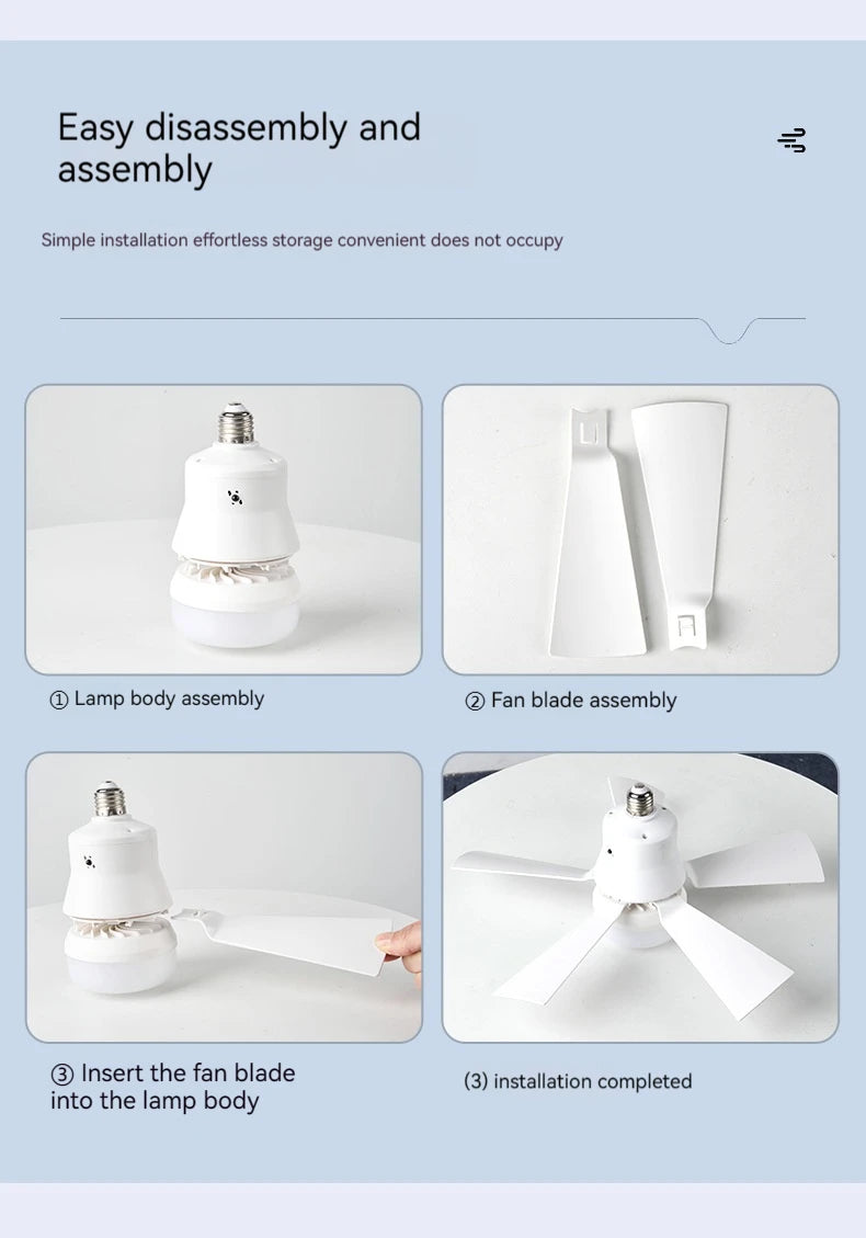 Ventilatore a soffitto LED con luce telecomando dimmerabile 30W E27 base moderna intelligente senza fili ventilatori illuminazione per camera da letto e soggiorno