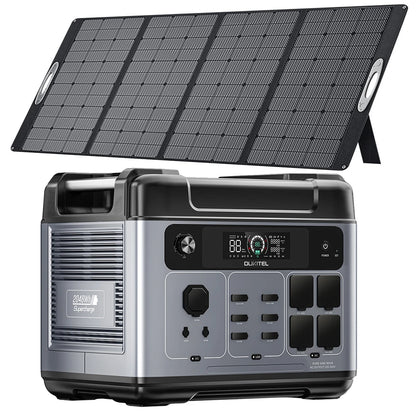 OUKITEL P2001 Plus Portable Power Station 2400W AC Output 2048Wh LiFePO4 Battery 13 Outlets 80% Charge in 1Hr Smart APP Control