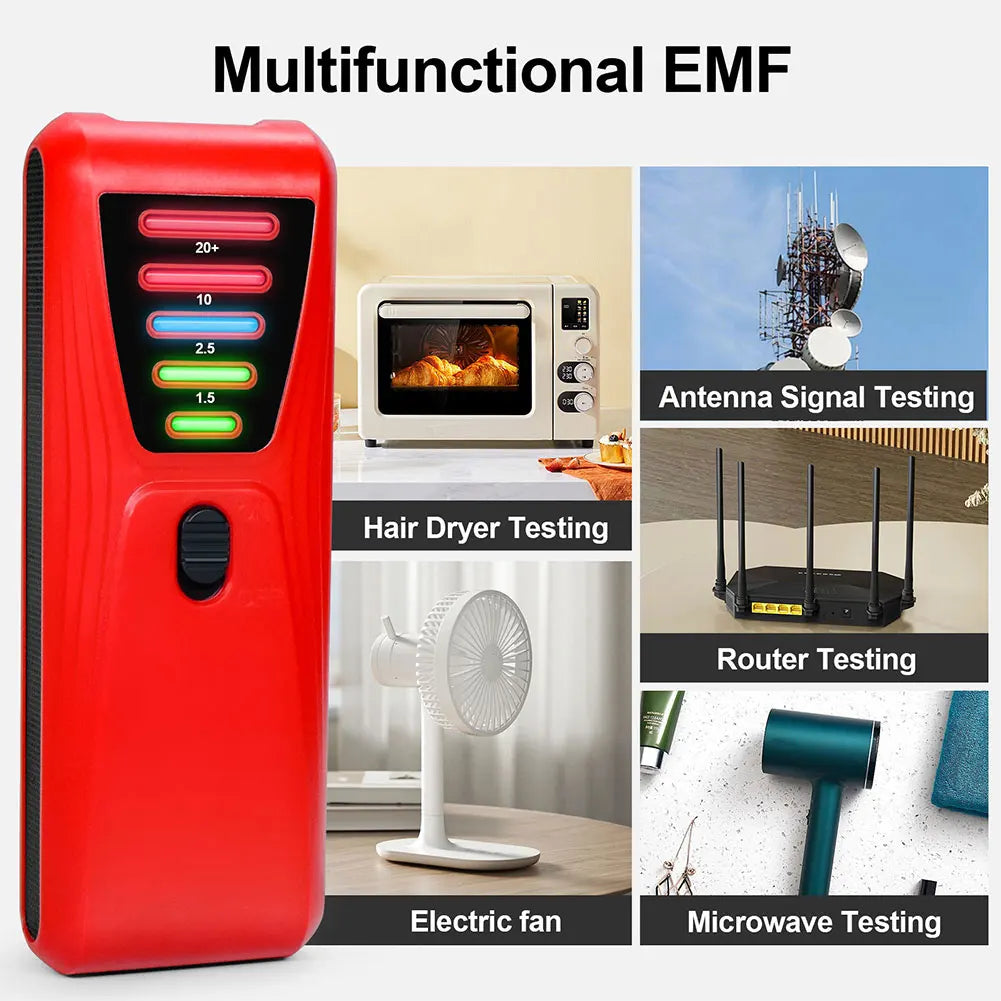 EMF Meter Rilevatore elettrico EMF con luce a LED Attrezzatura per indagini paranormali Alta precisione per la costruzione industriale