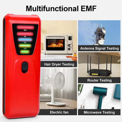 EMF Meter Rilevatore elettrico EMF con luce a LED Attrezzatura per indagini paranormali Alta precisione per la costruzione industriale