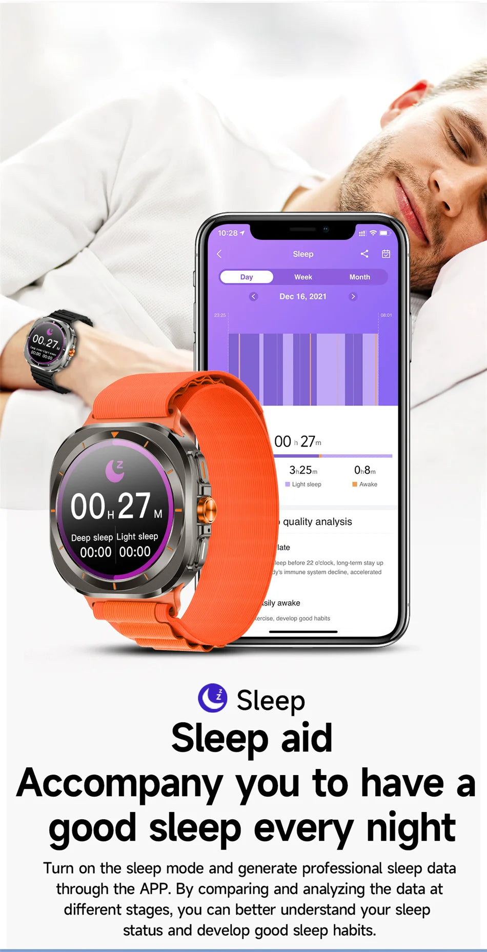 Novità 2025 per Samsung Galaxy Watch 7 Ultra GPS NFC Smart Watch da uomo 1,43" AMOLED con display sempre IP68 BT Call Sports Smartwatch